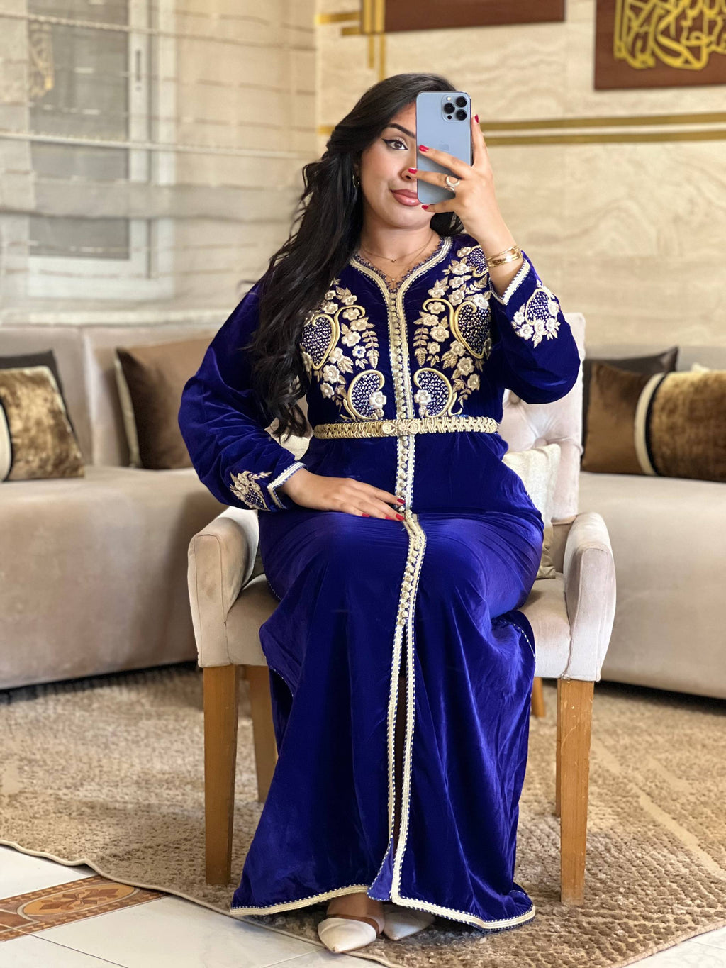 قفطان موبرة تاج هماوي راقي